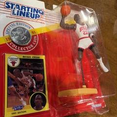 1991 Kenner Starting Lineup MIchael Jordan Special Edition Figure Coin some damg