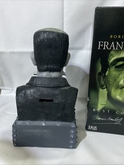 Frankenstein Bust Coin Bank Boris Karloff Silver Screen Version X-Plus 11.5”