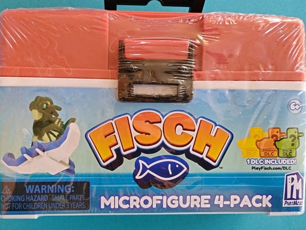 Microfigure 4-pack Micro Tacklebox Approx 6″ New Sealed Red Fisch