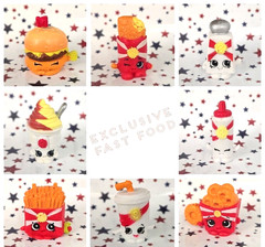 SHOPKINS Season 3 Food Fair EXCLUSIVE ‘FAST FOOD’ Figures Complete Set of 8