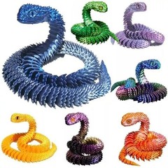 24″ 3D Printed Snake Rotatable Articulated Snake Joint Mobility Simulation Model
