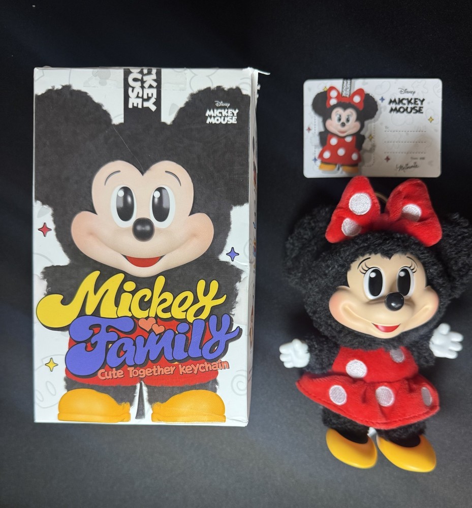 Minnie- POP MART Mickey Family Together Series Plush Keychains 100% Authentic