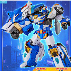 SAMG Metal Card Bot W Set | BlueCopW+HeavyIron W | Transforming Car | Korean Toy