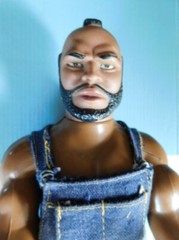12″ A-TEAM Mr. T B.A. BARACUS Superhero 1983 Action Figure& STICKER Galoob PW