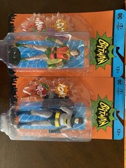 McFarlane DC Retro 66 Classic TV BATMAN LOT. Batmobile, Batman & Platinum Robin