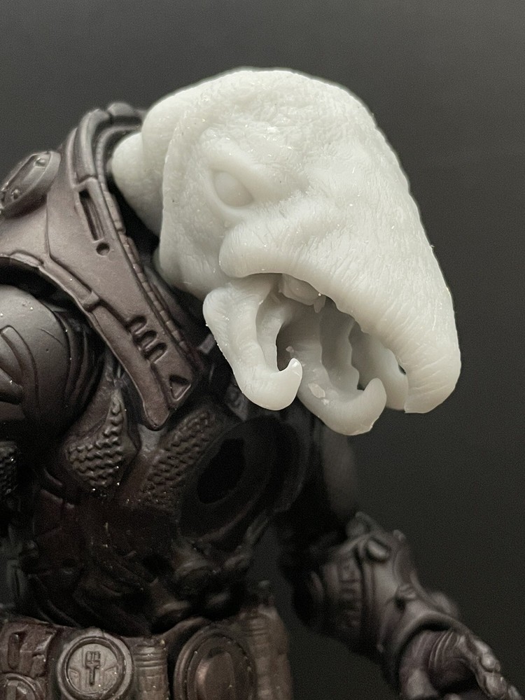 Cosmic Legions Mythic Legions Grub Larva Graboid Sandworm Thing Head Unpainted