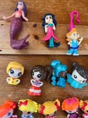 Lot of Mini Vinyl Plastic La La Loopsy & Friends Princess Mermaid Play Figures –
