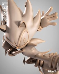 3D Printed Fan Art Sonic the Hedgehog Sculpture by Wicked