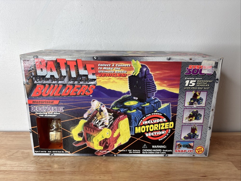 Vintage Toy Biz Battle Builders Deadly Decibel Set 1996 NIB