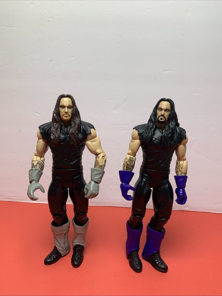 2 / 2011 WWE Mattel Undertaker Figures Black Purple Black Gray Black & Red Hair