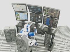1:18 Scale Command Center Computer Diorama Set for 4″ Star Wars Figures