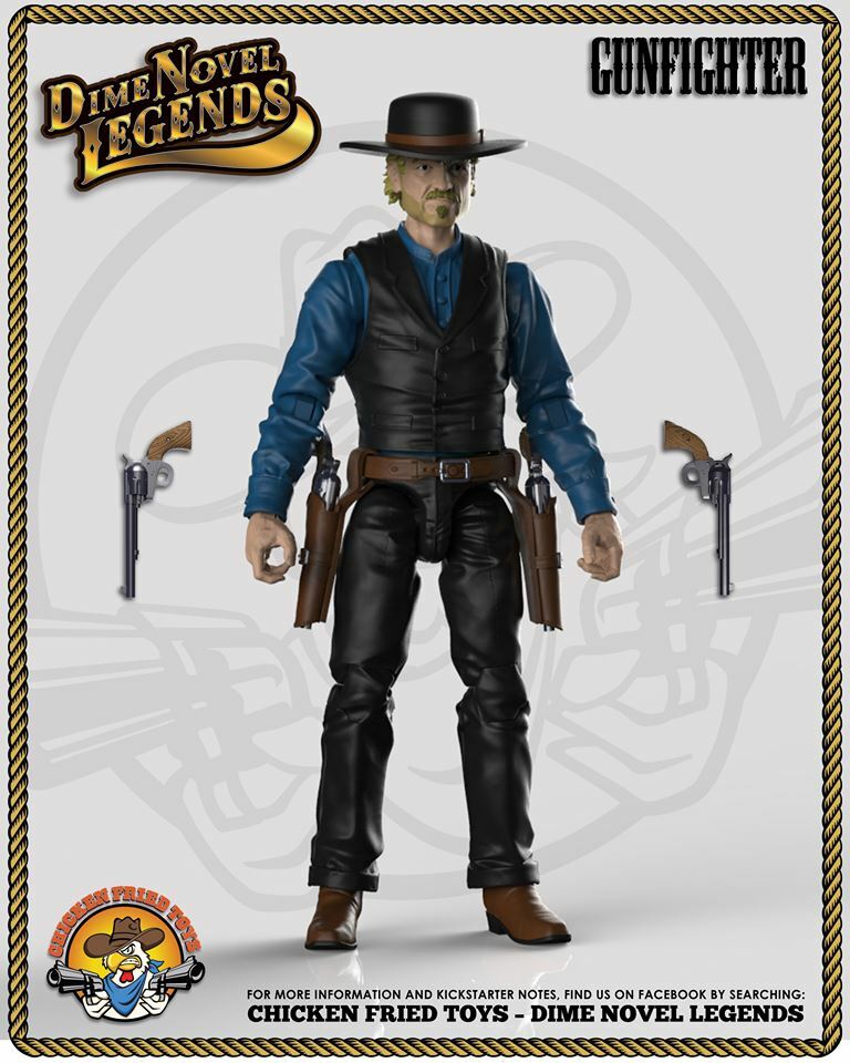 Dime Novel Legends 1:18 scale (4″) old west action figure Gunfighter