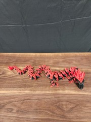 3D Printed Black and Red 24″ Crystal Dragon