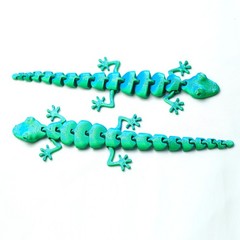 2pcs 3D Printed Gecko Model,Articulated Animals Figure,Fidget Toys Home Decor