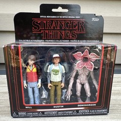 Funko Stranger Things 3 Pack Will Dustin Demogorgon Action Figures Tv Show Toy