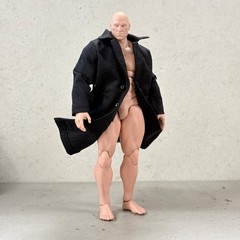 SU-NT3-LTC-BLK: 1/12 XL Black wired Coat for Nota NT-03/03S, Muff Adam, WWE Body