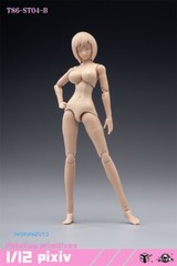 86TOYS 1/12 T86-ST04-B Suntan Super Large Bust 6″ Female Action Figure Head Body