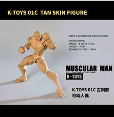 K Toys 1/12 Scale Male Highly Articulated Customizable Tan Figure “NEW – US”