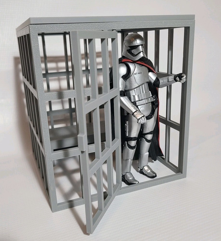 1:12 Scale Jail Prison Cell W/Bench Diorama Prop Set for 6″ Figures. Model Kit