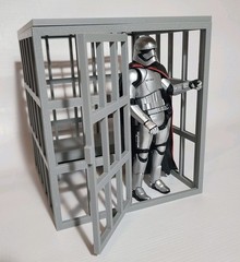 1:12 Scale Jail Prison Cell W/Bench Diorama Prop Set for 6″ Figures. Model Kit
