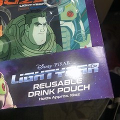 Disney’s Pixar BUZZ LIGHTYEAR Reusable Drink Pouch 10oz