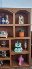 Miniature Wall/Tabletop Brown Display Shelf MiniVerse, MiniBrand, Trinkets 1:6