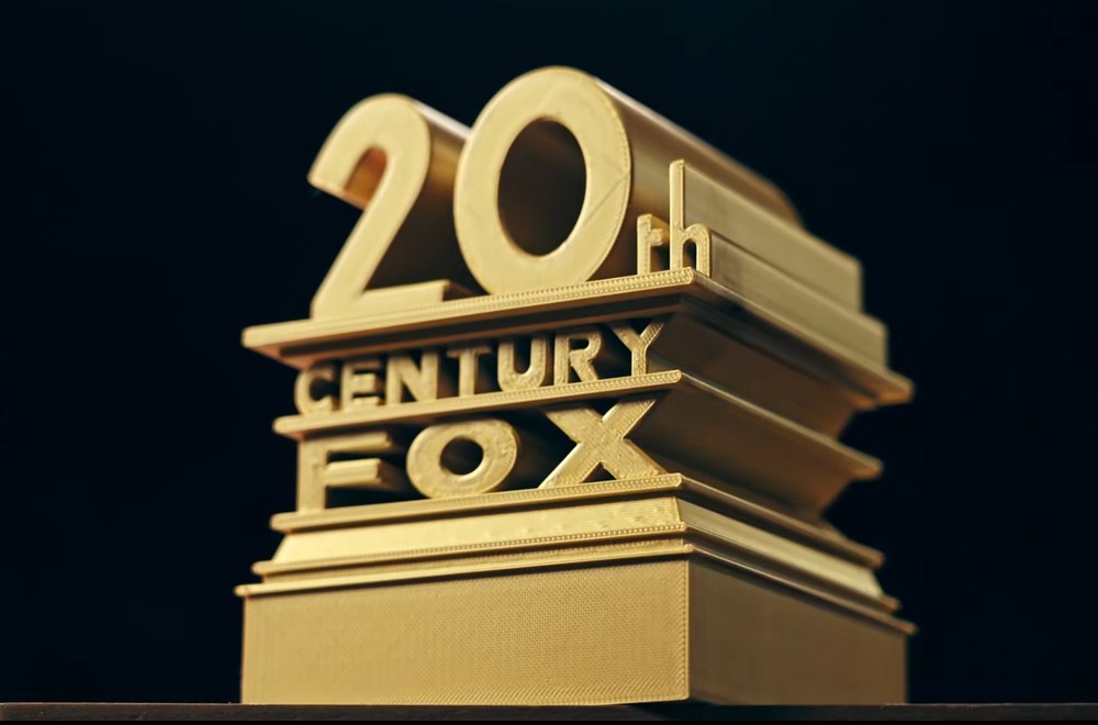 3D Printed 20th Century Fox Figurine Gold Decor 3.41×3.31×2.73 New