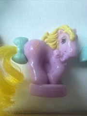 Vintage My Little Pony Ponytail Petite Ponies Lot Of 3 Pink Purple Blue
