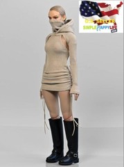 1/6 Hoodie sweater dress for 12″ female Rey figure phicen Hot Toys worldbox❶USA❶