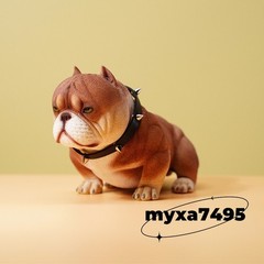 Realistic Bully Dog Model Puppy Animal Ornament Figurine Statue Resin Toy Gift