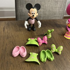 Disney Minnie Mouse Bowtique Dress Up Doll Snap N’ Style Lot of 3 with Clothes