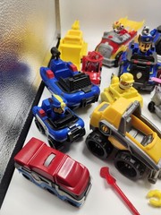 Huge Paw Patrol Vehicle Figure Toy Lot Chase Marshall Rubble Skye Boat Mission