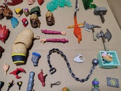 Marvel Legends DC Multiverse Parts Accessories Lot 50+ Items See Pics