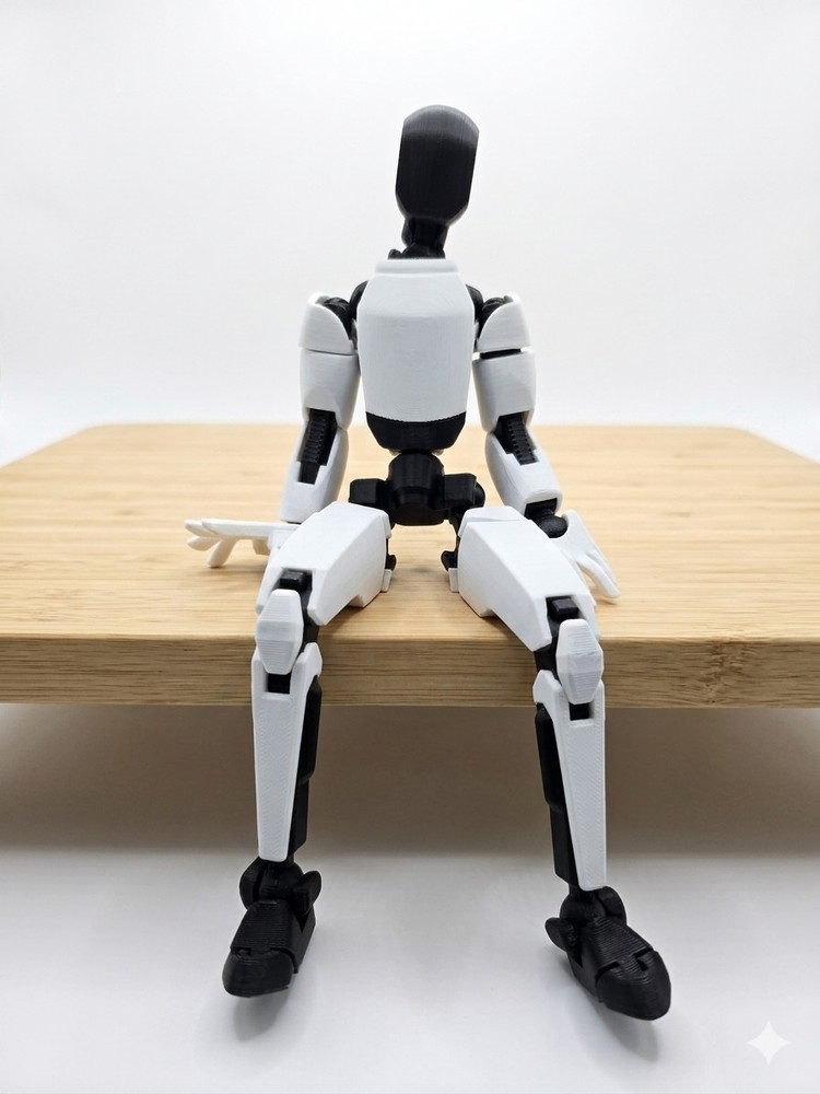 3D Printed Articulated Tesla Optimus Robot Figure-based on Dummy 13 – 9.5″ Tall
