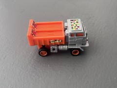 Robotron Loadtron Dump Truck. Orange Gray. Buddy L. Vintage. 1984.