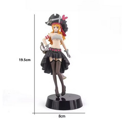 19.5CM Anime One Piece Nami Black Clothes Action Figure PVC – No Box