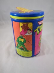 VTG TMNT Metal Tin 1990 Teenage Mutant Ninja Turtles Bubble Bath Crystals 10 oz