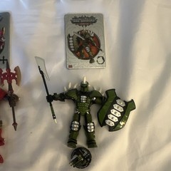 Mega Bloks Mag Warriors + Magnetix Botiksla Set w/ Figures Weapons Shields Cards
