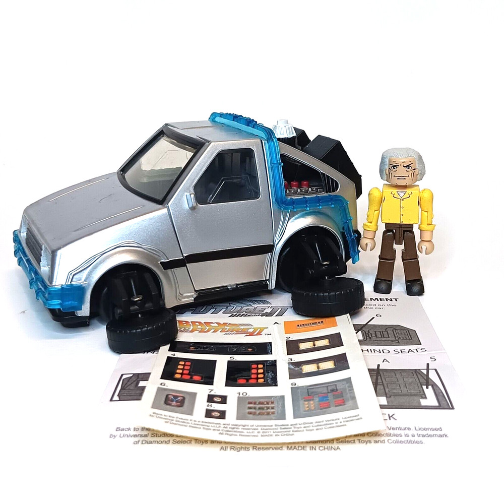 Minimates Back To The Future 2 Hover Conversion Delorean Time Machine Doc Brown