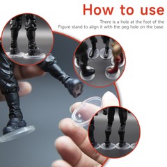 50Pcs Clear Display Stand Base for 6″ DC MOTU Action Figures Model 32mm