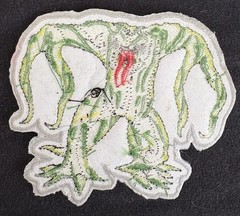 INHUMANOIDS embroidered figure TENDRIL patch action Godzilla monster Metlar