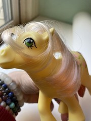 Vintage 1984 Hasbro My Little Pony G1 Posey Earth Pony Tulips. Pink Hair!!! RARE