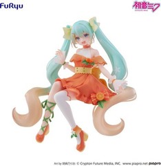 Hatsune Miku Citrus Noodle Stopper Figure FuRyu Anime PVC Statue