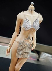 1Set 1:6 Scale Chain Outfit Clothes For Action Figure Body 12″ Female Toys