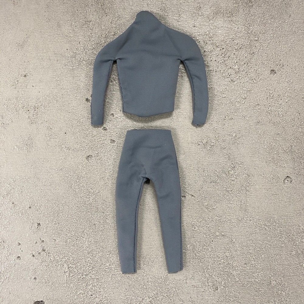 SU-BS-GY: 1/12 Grey body suit for 6 inch muscular body