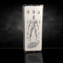 Vitruvian H.A.C.K.S. Character Blanks Chrome Male 1:18 Scale Action Figure