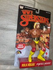 WWE Wrestling Superstars LJN Mattel Hulk Hogan Tan Skin Black Card🔥