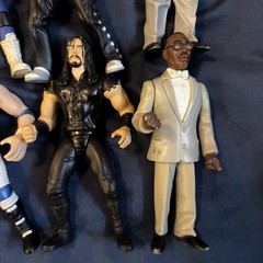 JAKKS WWF BCA Lot Bone Crunching Action Edge Owen Hart Jerry Lawler Dude Love
