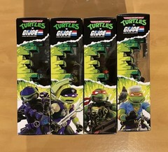 Playmates TMNT x G.I. JOE Mashup Complete Set of 4 Cobra Clash 2-Packs NEW