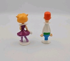 Vintage 1990 Applause The Jetsons TV Show George and Jane Jetson Figures 2.5″